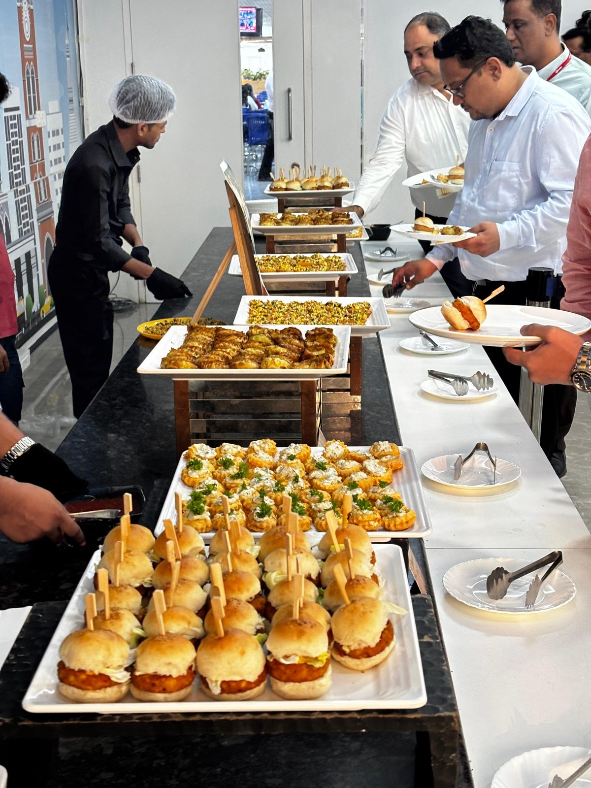 Corporate Event — Buffet Service with Live Counters